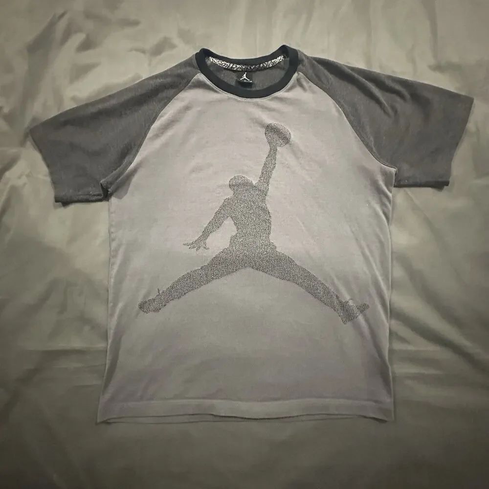 Jordan 3 Cement Jumpman Shirt Mens Large Gray Elephant Print Logo 689013-065